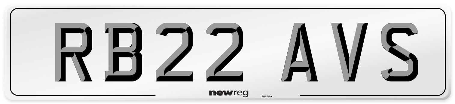 RB22 AVS Number Plate from New Reg